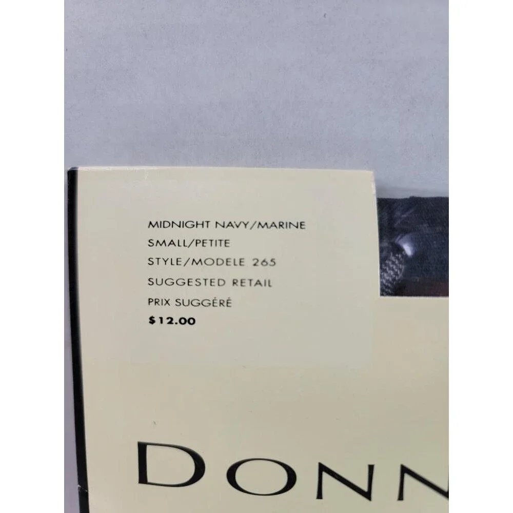 Donna Karan New York Sheer Satin Hosiery Midnight Navy Small Petite Control Top